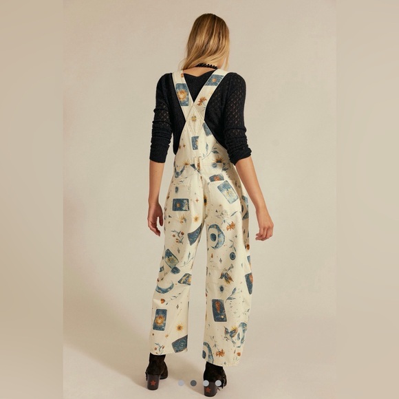 We The Free Cream Patterned Women's Overalls - Picture 2 of 4